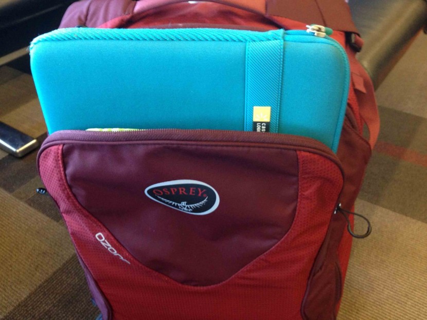 osprey ozone wheeled 22 - the exterior pocket has lots of slot for organizing but can't fit...