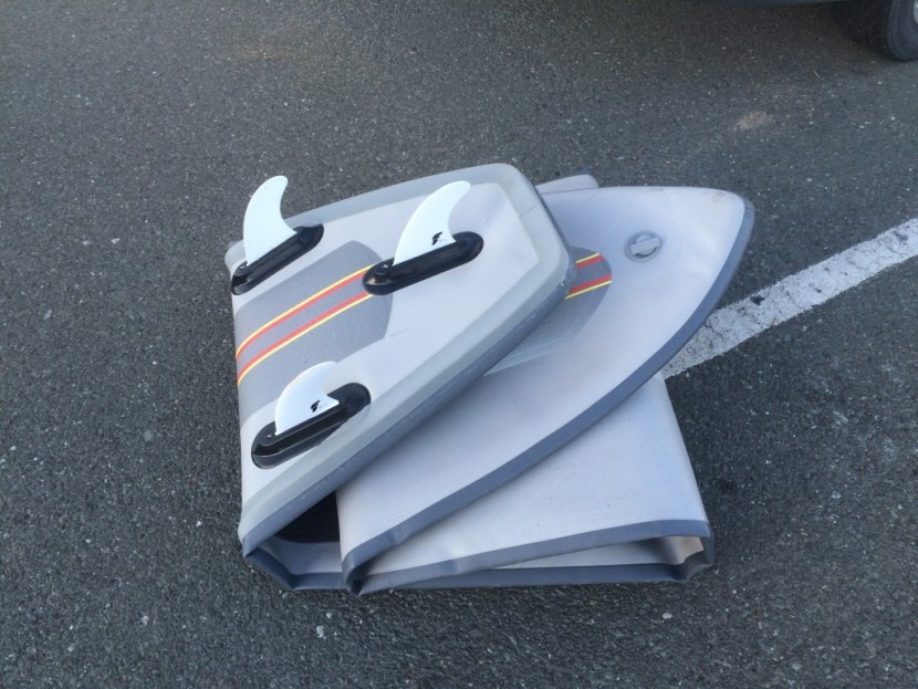 uli x surf series gerry lopez ltd. - uli folded so that the fins do not damage the foam pad.