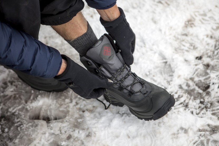 columbia bugaboot plus iii omni-heat - after pulling the laces tight over the lower foot, this boot...