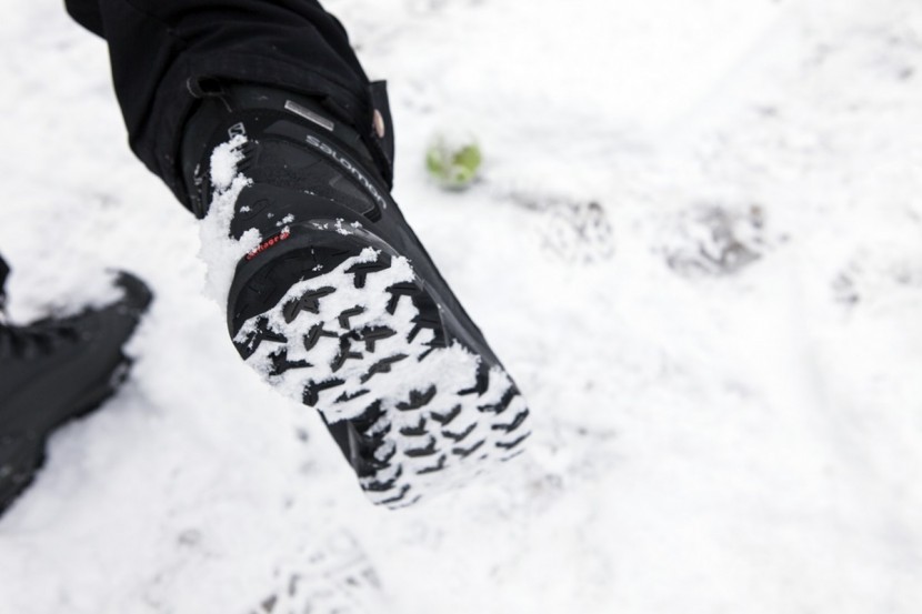salomon x ultra winter cs - the deep arrow shaped lugs on the bottom of this boot are very...