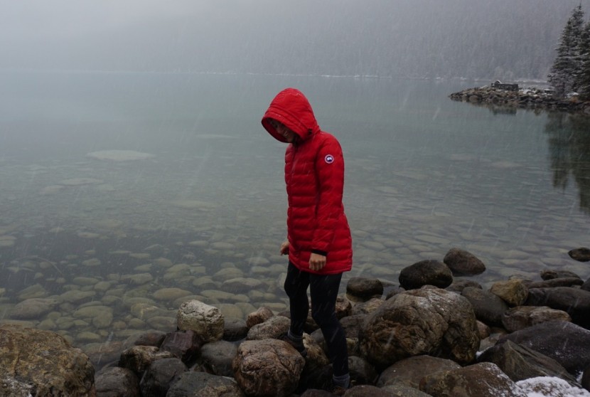 canada goose camp hooded - we wore this jacket in the snow storm in lake louise, canada. snow...