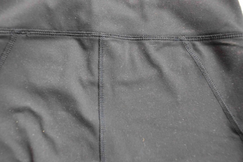 lucy perfect core pant - five wears in and some pills were already starting to form.