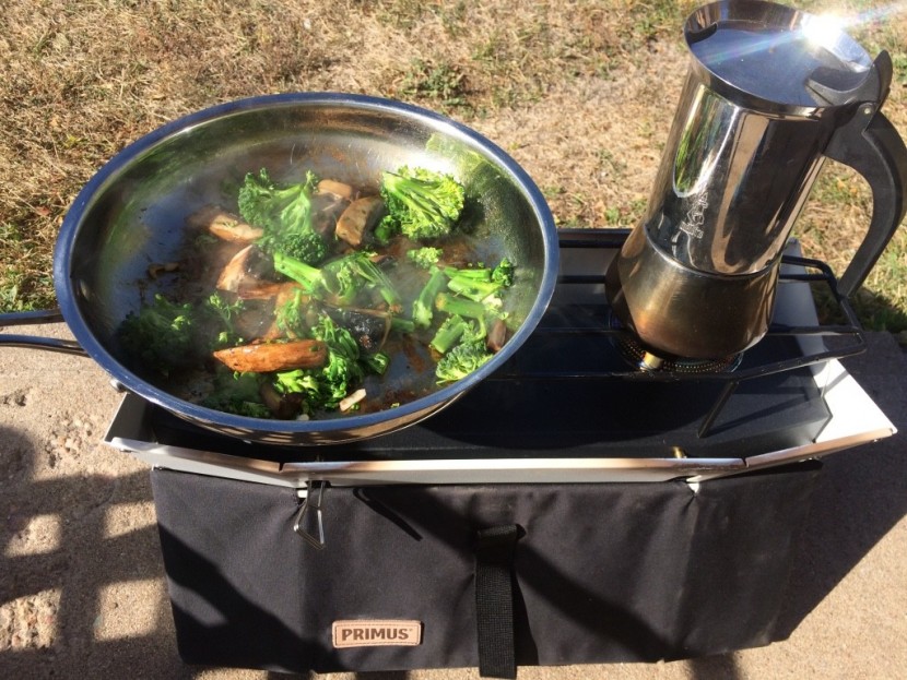 primus onja - we were able to use both small and large cookware on the onja...