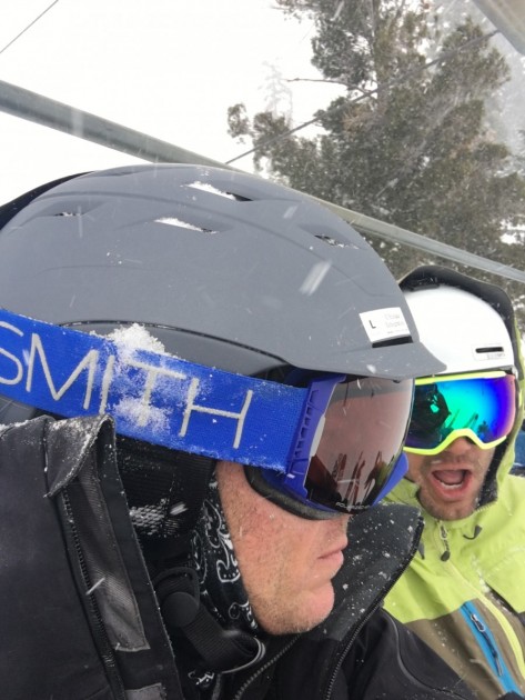 smith variance - a telling view from the side. this helmet is tried and true with...