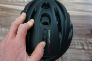 bell star pro - a sliding lever on the top of the helmet is used to open and close...