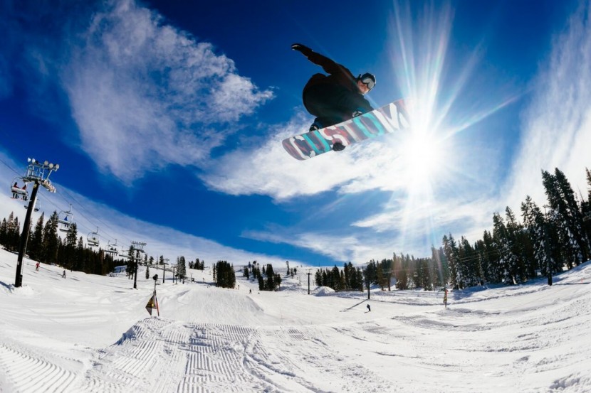 burton custom flying v - skateboard-style frontside air by kurt wastell