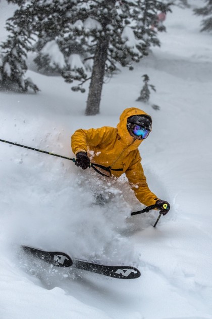 nordica santa ana 100 - the sentinel kept us dry and protected skiing deep powder.