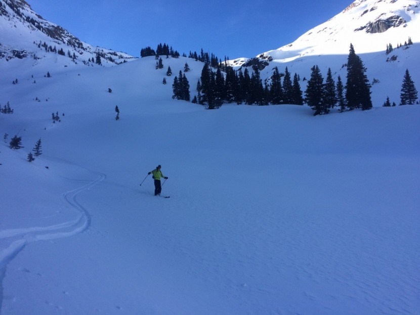 outdoor research furio jacket - riding out the runnout zone in the cold shade on a north facing...