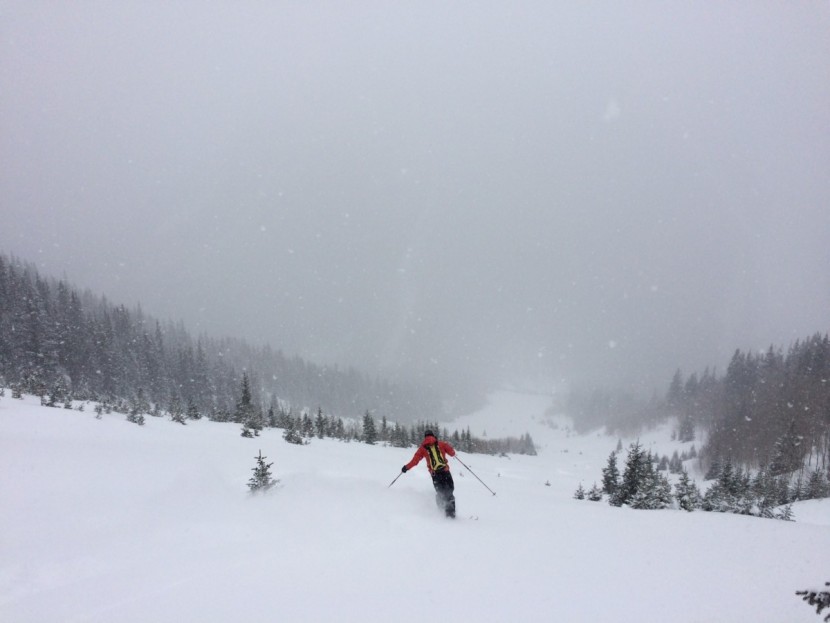 rab latok alpine jacket - we choose to backcountry ski because of moments like this one...