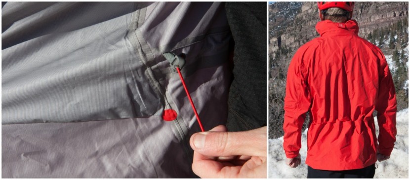 rab latok alpine jacket - the mid-back drawcord was unique to this jacket. on the left is the...