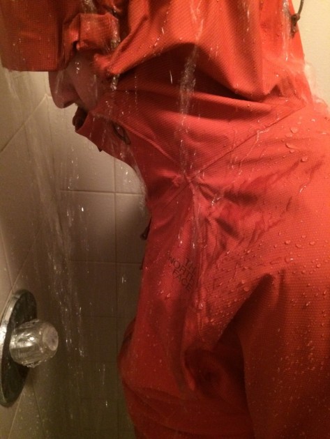 the north face fuseform brigandine 3l jacket - in the shower test we found that the hood of this jacket did not...