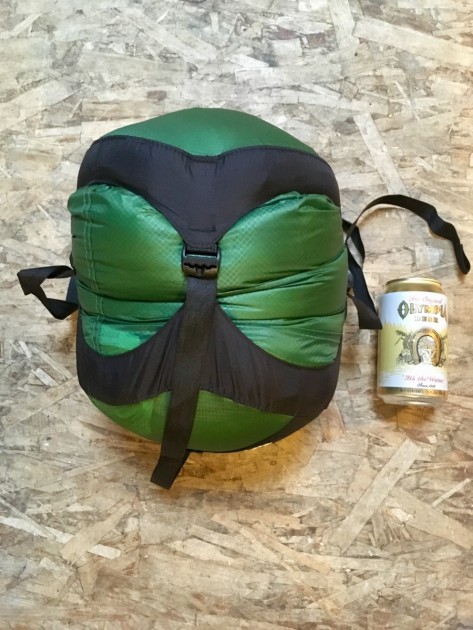 western mountaineering versalite 10 - the versalite packs down the smallest of all the bags in the review;