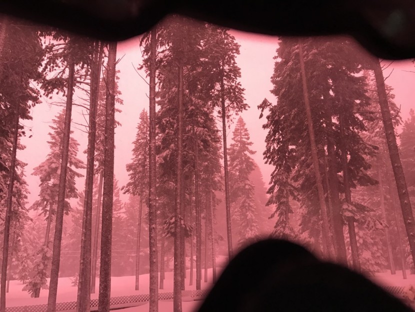 bolle carve - view through the carve on a storm day.