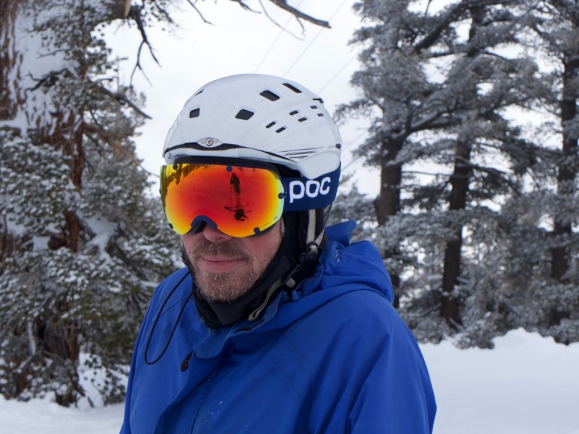 poc lobes - resort riding on a powder day at heavenly ski resort.