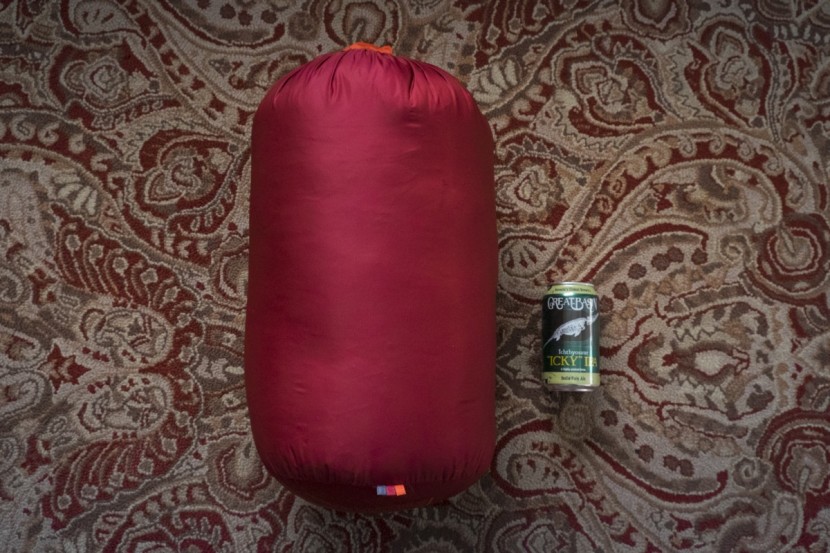 kelty cosmic 0 - this sleeping bag will occupy quite a bit of space in your pack.