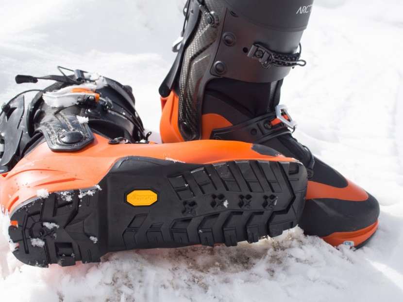 arc'teryx procline carbon lite - the full rubber sole, including wraps onto the upper boot (as seen...