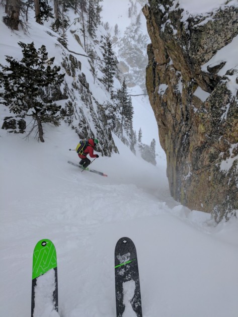 lange xt freetour 130 - lead test editor jed porter, on the clock both guiding and testing...