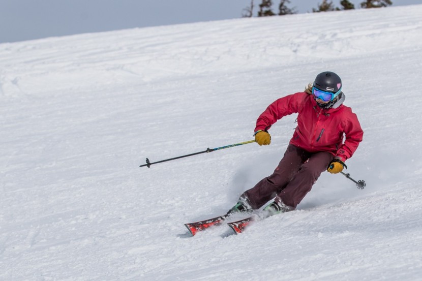 k2 ikonic 84 ti - laying into turns is fun on the ikonics.