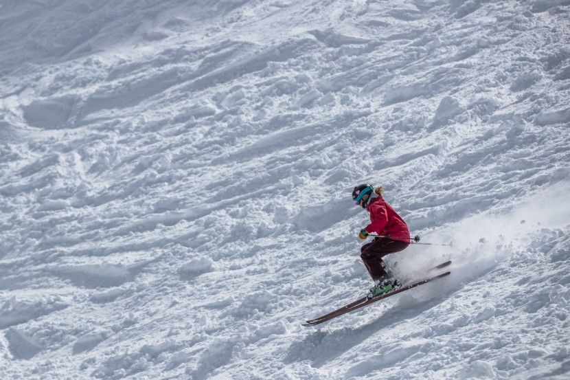 k2 ikonic 84 ti - attempting to bounce through the chopped up snow on the ikonics.