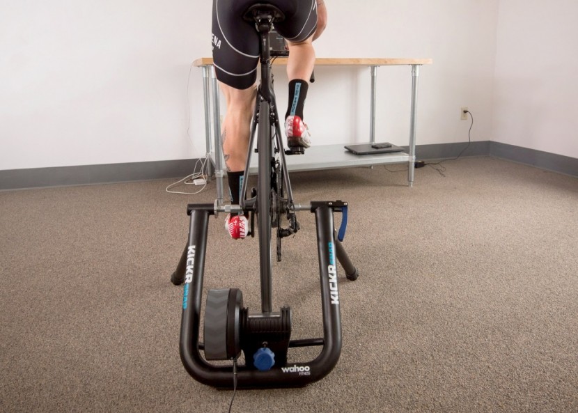 wahoo fitness kickr snap - the amount of pressure on the tire is adjusted using the blue knob...