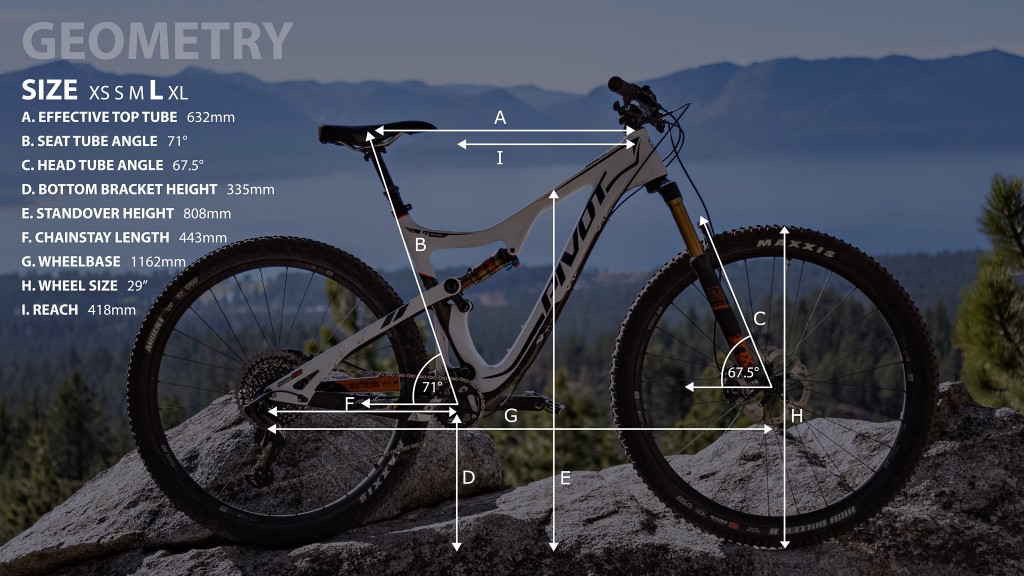 pivot mach 429 trail x01 eagle 2017 - here are the outdoorgearlab measurements of the pivot mach 429...