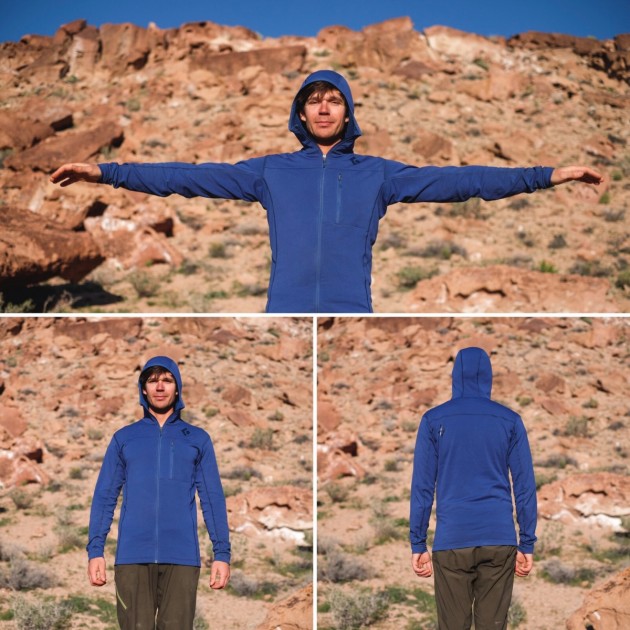 black diamond coefficient hoody - this jacket has a long cut that fit well under a climbing harness or...