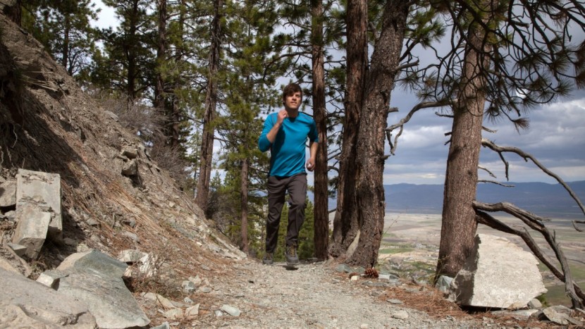 hoka tor summit wp - charging down the path in the tor summit. running a few miles in...