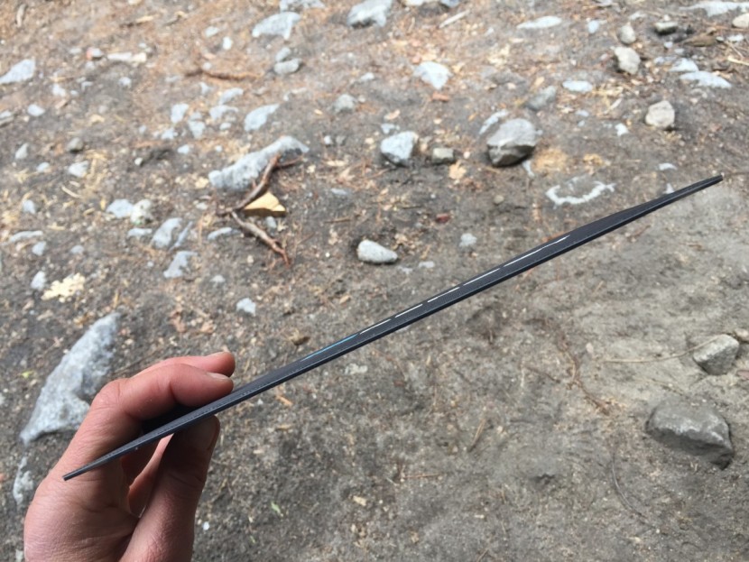 renogy e.flex5 - if you hold the renogy in the right light, it completely disappears!...