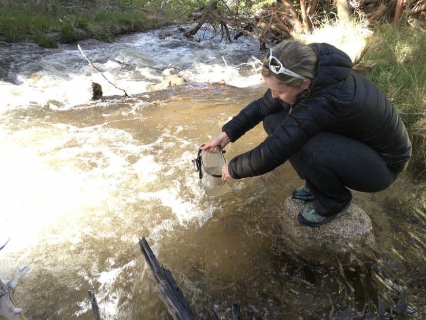 msr autoflow gravity filter - the autoflow's wide mouth make it easy to fill in deep moving water.