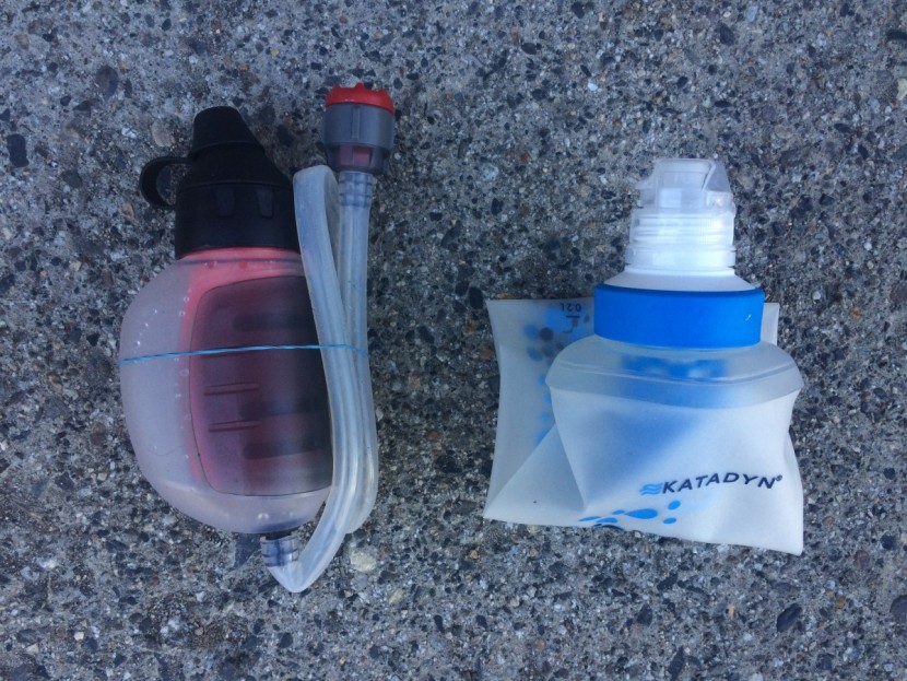 msr trailshot - the trailshort (part of the trail base package) and katadyn befree...