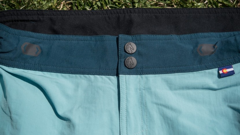 yeti teller - the black arrows on the waistband are where the cord locks that hold...