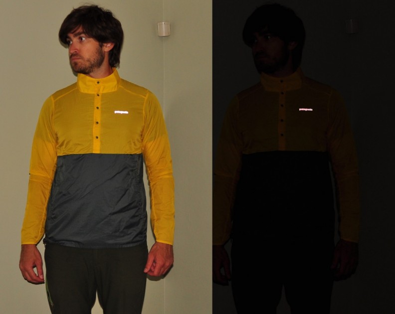 patagonia houdini pullover - the houdini has a reflective logo on the front and the exact same...