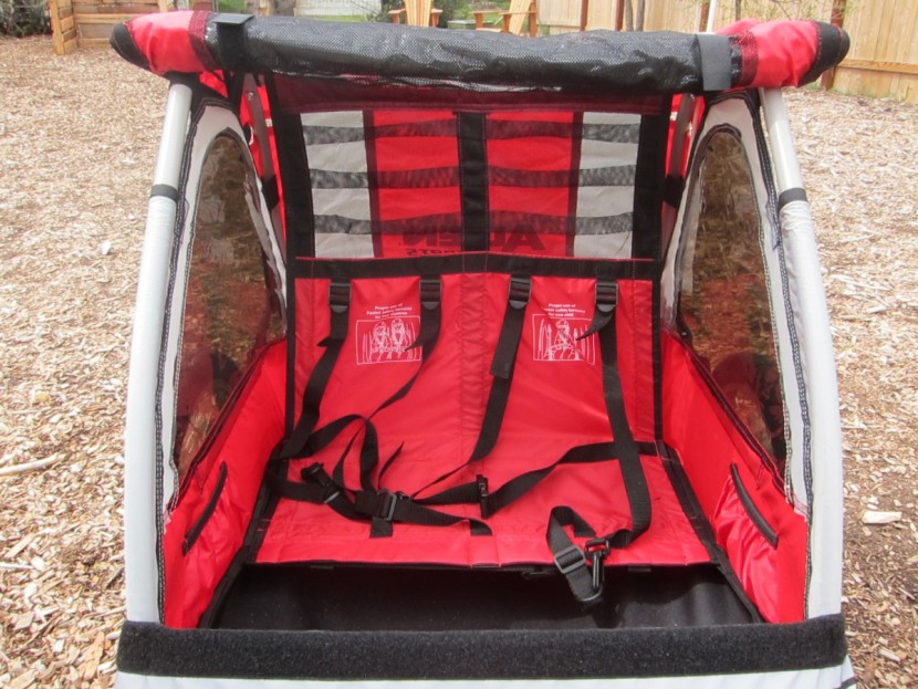 allen sports steel - the allen's interior. the three-point harness straps and lap belt...