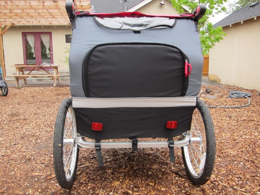 weehoo weego - this trailer has a large cargo space, but it can only be accessed by...