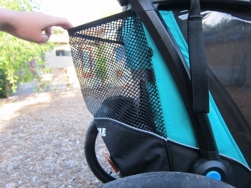bike trailer - the open-topped pocket at the back of the thule chariot lite is a...