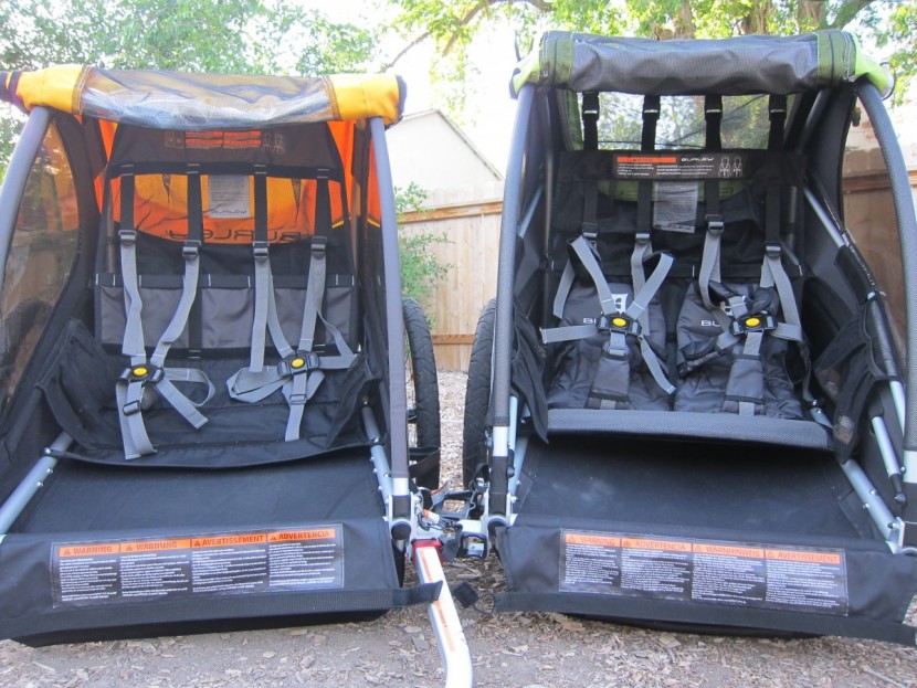 burley bee - the passenger compartments of the burley bee, left, and the d'lite...