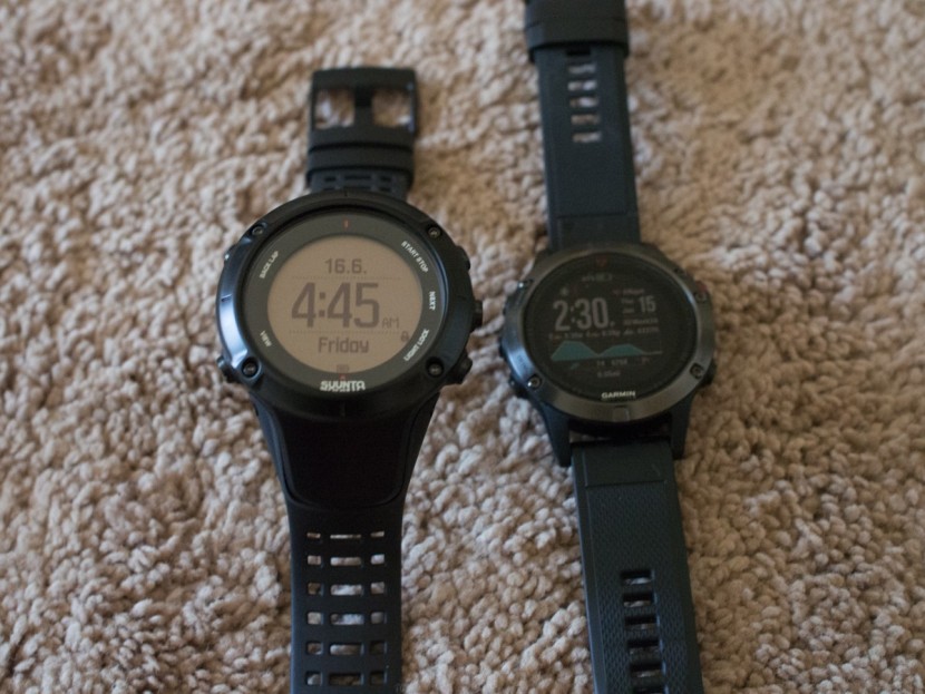suunto ambit 3 peak - the ambit3 peak alongside the editors choice garmin fenix 5. note...