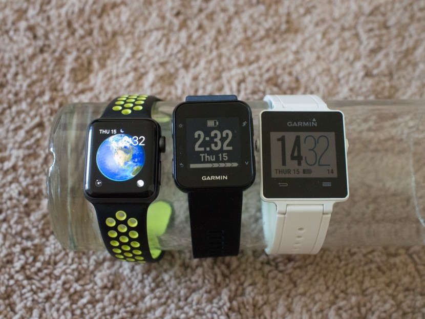 apple nike+ sportwatch - the three smallest watches in our review, left to right: apple...