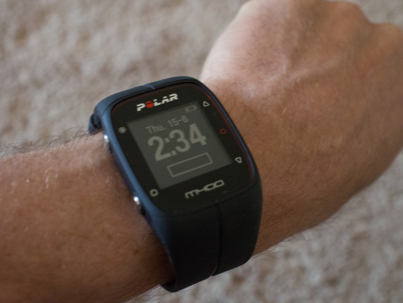 polar m400 - the boxy, large form of the m400 on a skinnier than average adult...