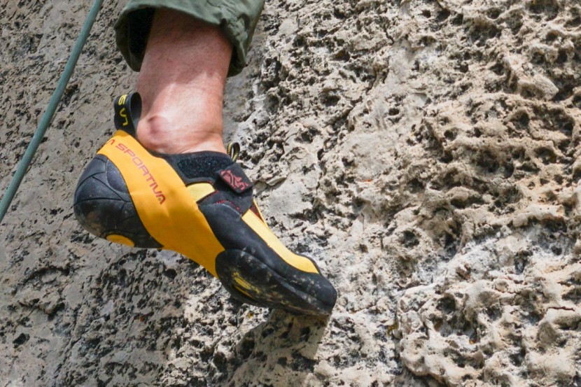 la sportiva skwama - the skwamas climb pockets fairly well, but not as well as the pointy...