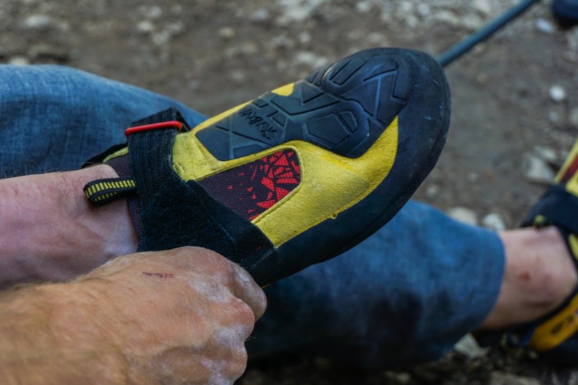 la sportiva skwama - the single velcro closure makes for easy on and off, and stays out...