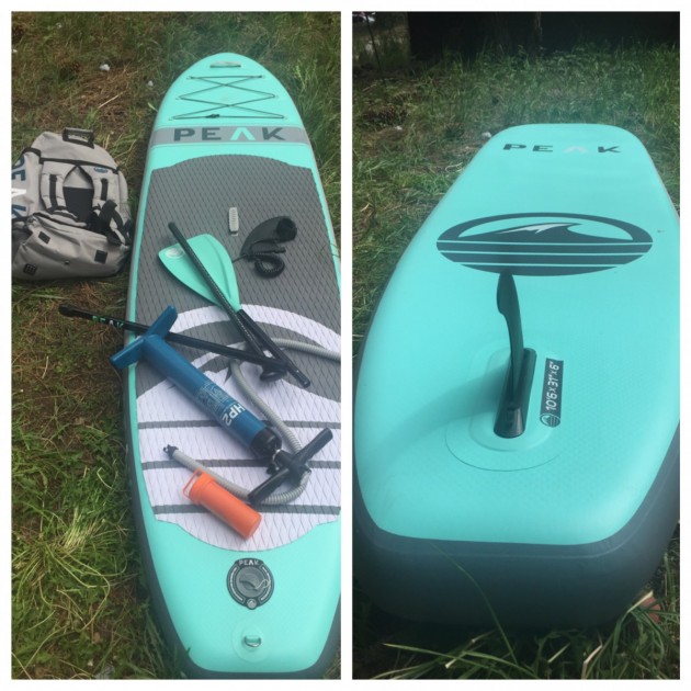 peak inflatable - a single fin means that this board doesn't track as well as models...