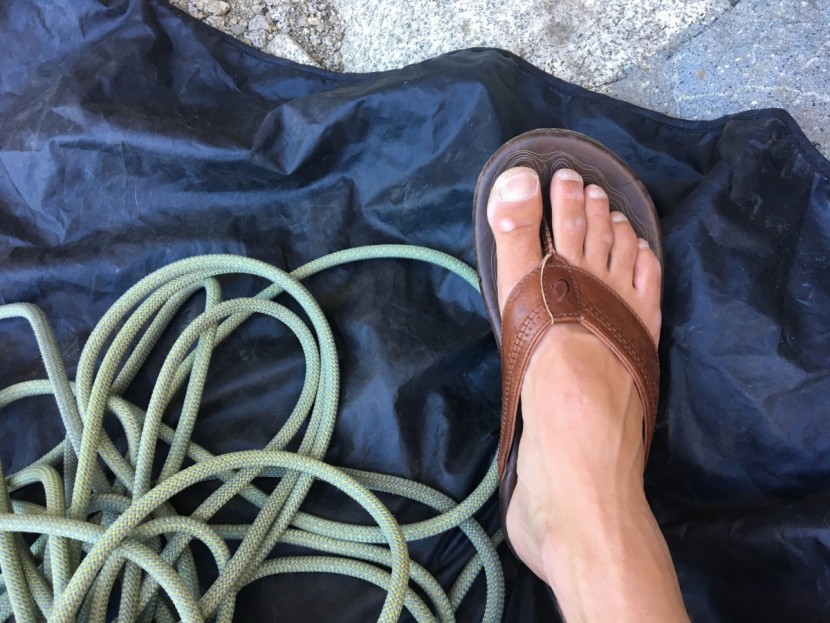 olukai hiapo - the hiapo, keeping it classy during a day at the crag.