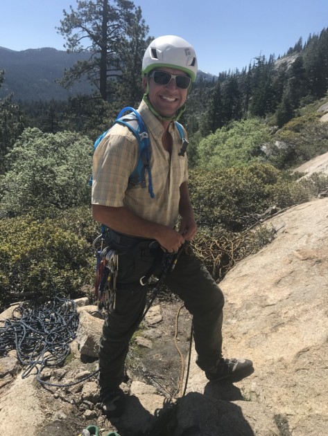 camelbak m.u.l.e. - getting ready to try out the m.u.l.e.'s comfort on a multi pitch...