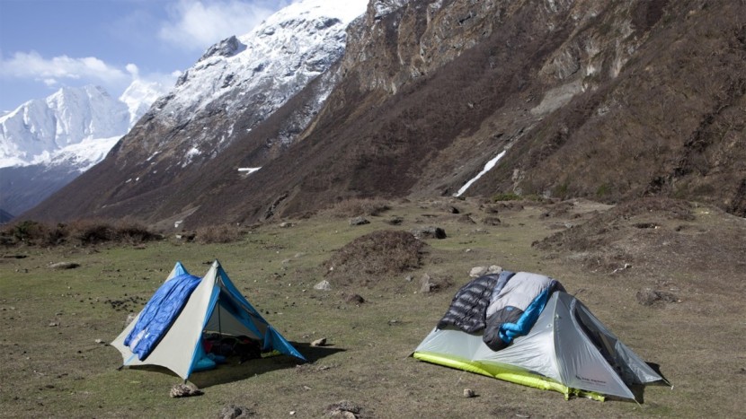 ultralight sleeping bag - allowing the sleeping bags to catch some air and sunny rays after a...