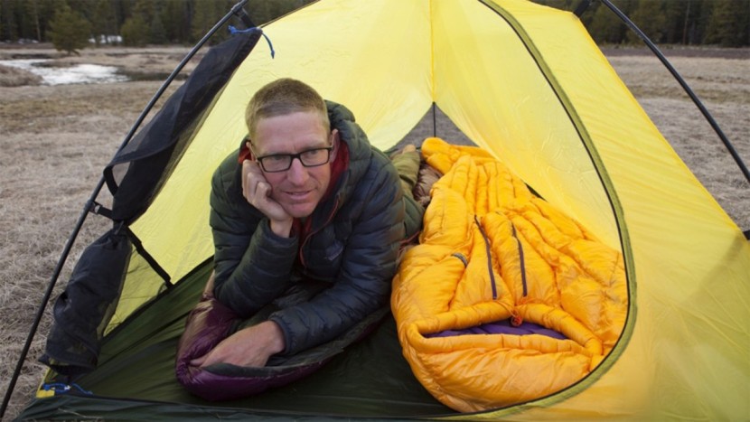 western mountaineering highlite - setting up the tent for a night in the bighorn mountains of wyoming...