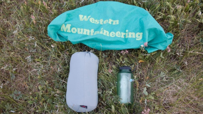 western mountaineering highlite - this bag packs down into a super tiny included waterproof stuff...