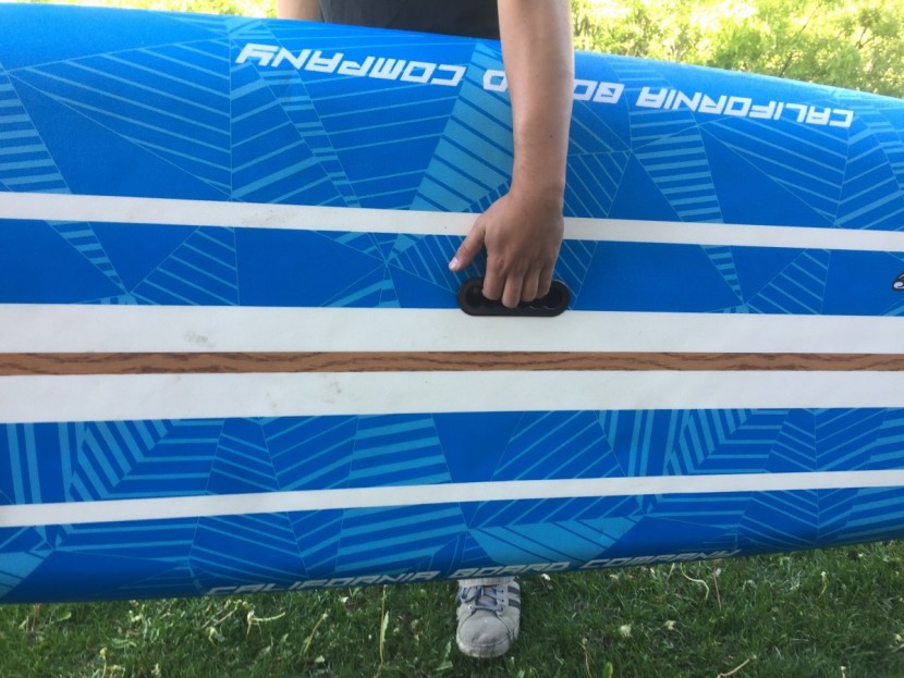 california board company 10'6" - the light board is pretty easy to carry.