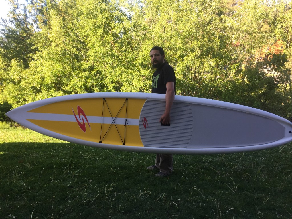 surftech saber - the sup's length makes it a bit cumbersome to carry.