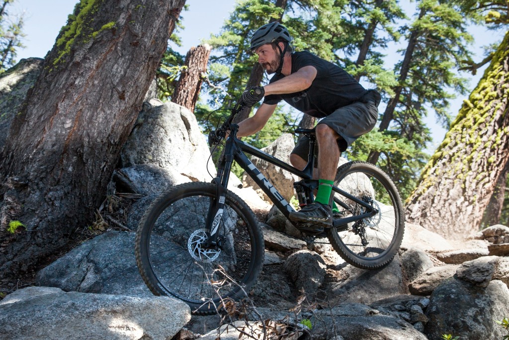 trail mountain bike - the remedy would benefit from a slacker head tube angle on steeper...